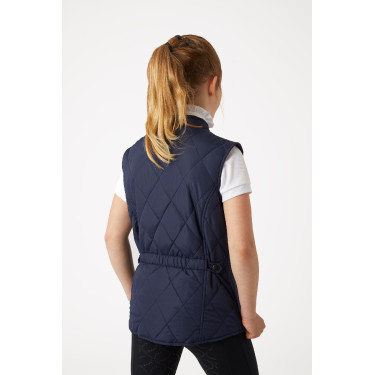 Casaco acolchoado clássico infantil Horze Casaco pea coat azul escuro Casaco acolchoado clássico infantil Horze Casaco pea coat azul escuro