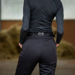 Calça de equitação térmica acolchoada Dana feminina B Vertigo Preto Calça de equitação térmica acolchoada Dana feminina B Vertigo Preto