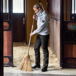 Calça de equitação com estampa de silicone Adeline feminina Horze Preto Calça de equitação com estampa de silicone Adeline feminina Horze Preto