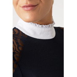 Polo de competição em renda com mangas compridas Sylvie Horze Azul-marinho escuro Polo de competição em renda com mangas compridas Sylvie Horze Azul-marinho escuro