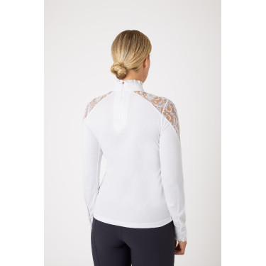 Polo de competição em renda com mangas compridas Sylvie Horze Polo de competição em renda com mangas compridas Sylvie Horze