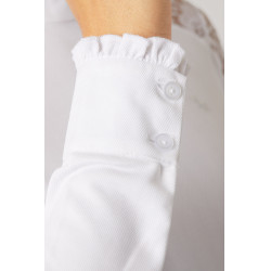 Polo de competição em renda com mangas compridas Sylvie Horze Polo de competição em renda com mangas compridas Sylvie Horze