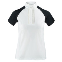 Polo de competição de manga curta Felicity feminino B Vertigo Branco