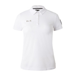 Polo funcional de mangas curtas Denise feminino Horze Branco