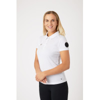 Polo funcional de mangas curtas Denise feminino Horze Branco