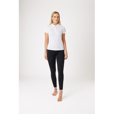 Polo funcional de mangas curtas Denise feminino Horze Branco