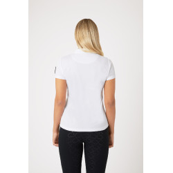 Polo funcional de mangas curtas Denise feminino Horze Branco