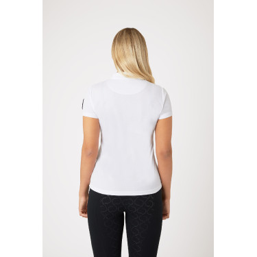 Polo funcional de mangas curtas Denise feminino Horze Branco
