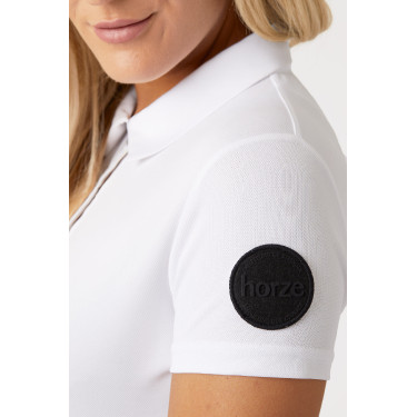 Polo funcional de mangas curtas Denise feminino Horze Branco