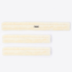 Conjunto de protetores para peitoral em pelo sintético Narvik (3 peças) Horze Branco sujo