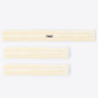 Conjunto de protetores para peitoral em pelo sintético Narvik (3 peças) Horze Branco sujo