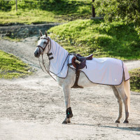Capa anti-insetos para equitação Eira com pescoço removível Horze Cinzento Capa anti-insetos para equitação Eira com pescoço removível Horze Cinzento