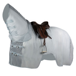 Camisa cobertura anti-moscas Orleans Quarter para trabalho montado Horze Cinza high rise Cinzento