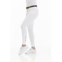 Calça Equithème Kendal com fundo de silicone Branco Calça Equithème Kendal com fundo de silicone Branco