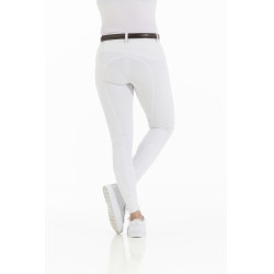 Calça Equithème Kendal com fundo de silicone Branco Calça Equithème Kendal com fundo de silicone Branco