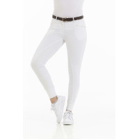 Calça Equithème Kendal com fundo de silicone Branco Calça Equithème Kendal com fundo de silicone Branco