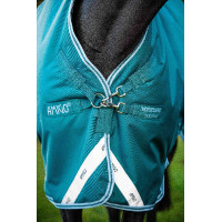 Cobertura Horseware High Neck Amigo® Bravo 12 Original 250g 1200D Verde / água Cobertura Horseware High Neck Amigo® Bravo 12 Original 250g 1200D Verde / água