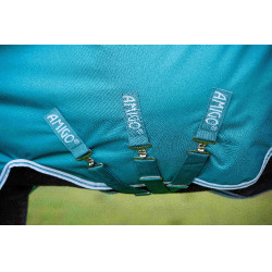 Cobertura Horseware High Neck Amigo® Bravo 12 Original 250g 1200D Verde / água