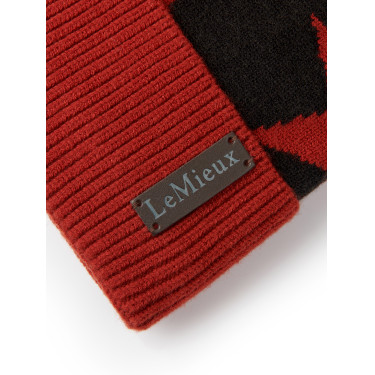 Cuffia con pompon LeMieux Sasha Sienna Vermelho