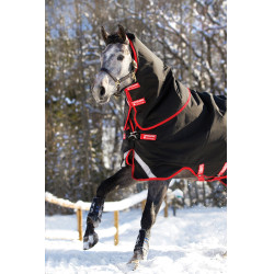 Cobertura Horseware Rambo Supreme Turnout Vari-layer 1680D 450g Preto / vermelho