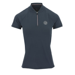 Polo Equithème Emma de mangas curtas Azul-marinho Polo Equithème Emma de mangas curtas Azul-marinho