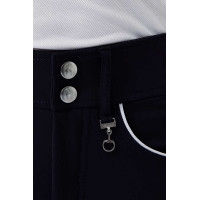 Calça de equitação com fundo de camurça Infantil Horze Aubrey Azul-marinho escuro Calça de equitação com fundo de camurça Infantil Horze Aubrey Azul-marinho escuro