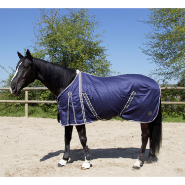 Camisa de algodão T de T Marinho / cinza Azul