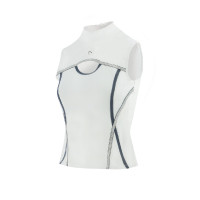 Polo Equithème Puebla sem mangas Branco / cinza Polo Equithème Puebla sem mangas Branco / cinza
