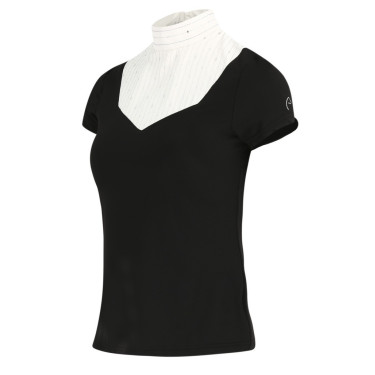 Polo Equithème Lerma de mangas curtas Preto