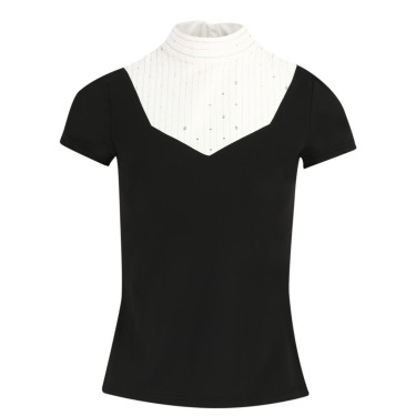 Polo Equithème Lerma de mangas curtas Preto