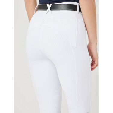Calça Pull On LeMieux Demi Bregging com assento integral Branco Calça Pull On LeMieux Demi Bregging com assento integral Branco