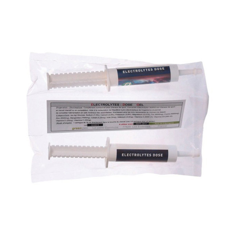 Gel de eletrólitos dose Greenpex seringa Gel de eletrólitos dose Greenpex seringa