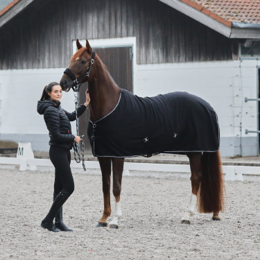 Cabeçada Kiel com acolchoamento em lã polar Horze Preto