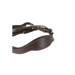 Cabeçada anatômica Horze Highbury testadeira com strass Castanho escuro