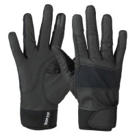 Luvas elásticas Horze femininas com punhos de neoprene Preto