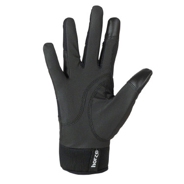 Luvas elásticas Horze femininas com punhos de neoprene Preto Luvas elásticas Horze femininas com punhos de neoprene Preto