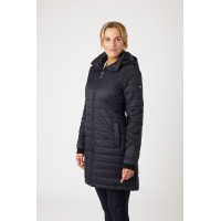 Casaco acolchoado longo Horze Charlotte feminino Azul-marinho escuro