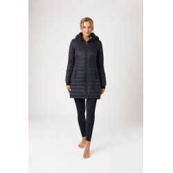 Casaco acolchoado longo Horze Charlotte feminino Azul-marinho escuro Casaco acolchoado longo Horze Charlotte feminino Azul-marinho escuro