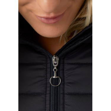 Casaco acolchoado longo Horze Charlotte feminino Azul-marinho escuro Casaco acolchoado longo Horze Charlotte feminino Azul-marinho escuro