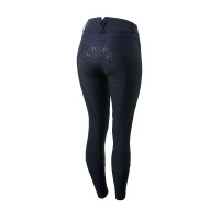 Calça Horze leve com culote completo de silicone elástico Angelina feminina Azul-marinho escuro