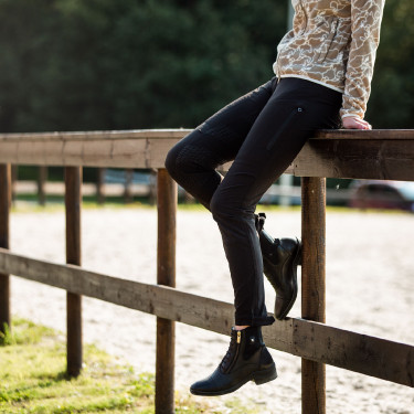 Botas de couro Horze Jodhpur Highgate Paddock feminino Preto Botas de couro Horze Jodhpur Highgate Paddock feminino Preto