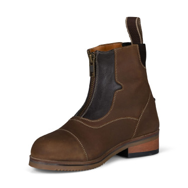Botas infantis Horze Seville com fecho éclair frontal Castanho Botas infantis Horze Seville com fecho éclair frontal Castanho