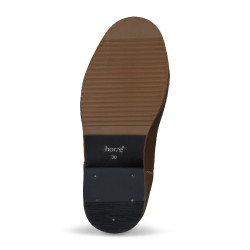 Botas infantis Horze Seville com fecho éclair frontal Castanho Botas infantis Horze Seville com fecho éclair frontal Castanho