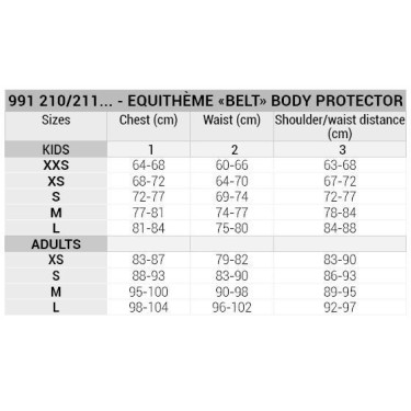 Colete de proteção Equithème Belt Colete de proteção Equithème Belt