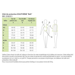 Colete de proteção Equithème Belt Preto Colete de proteção Equithème Belt Preto