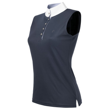 Polo Equithème Mesh Cores SM Marinho / azul / branco