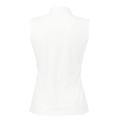 Polo Equithème Mesh Cores SM Branco / marrom / branco Polo Equithème Mesh Cores SM Branco / marrom / branco