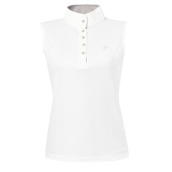 Polo Equithème Mesh Cores SM Branco / marrom / branco Polo Equithème Mesh Cores SM Branco / marrom / branco