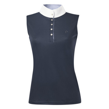 Polo Equithème Mesh Cores SM Marinho / azul / branco