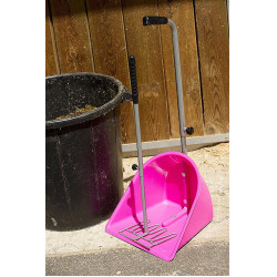 Pá + ancinho para esterco Hippotonic Rosa